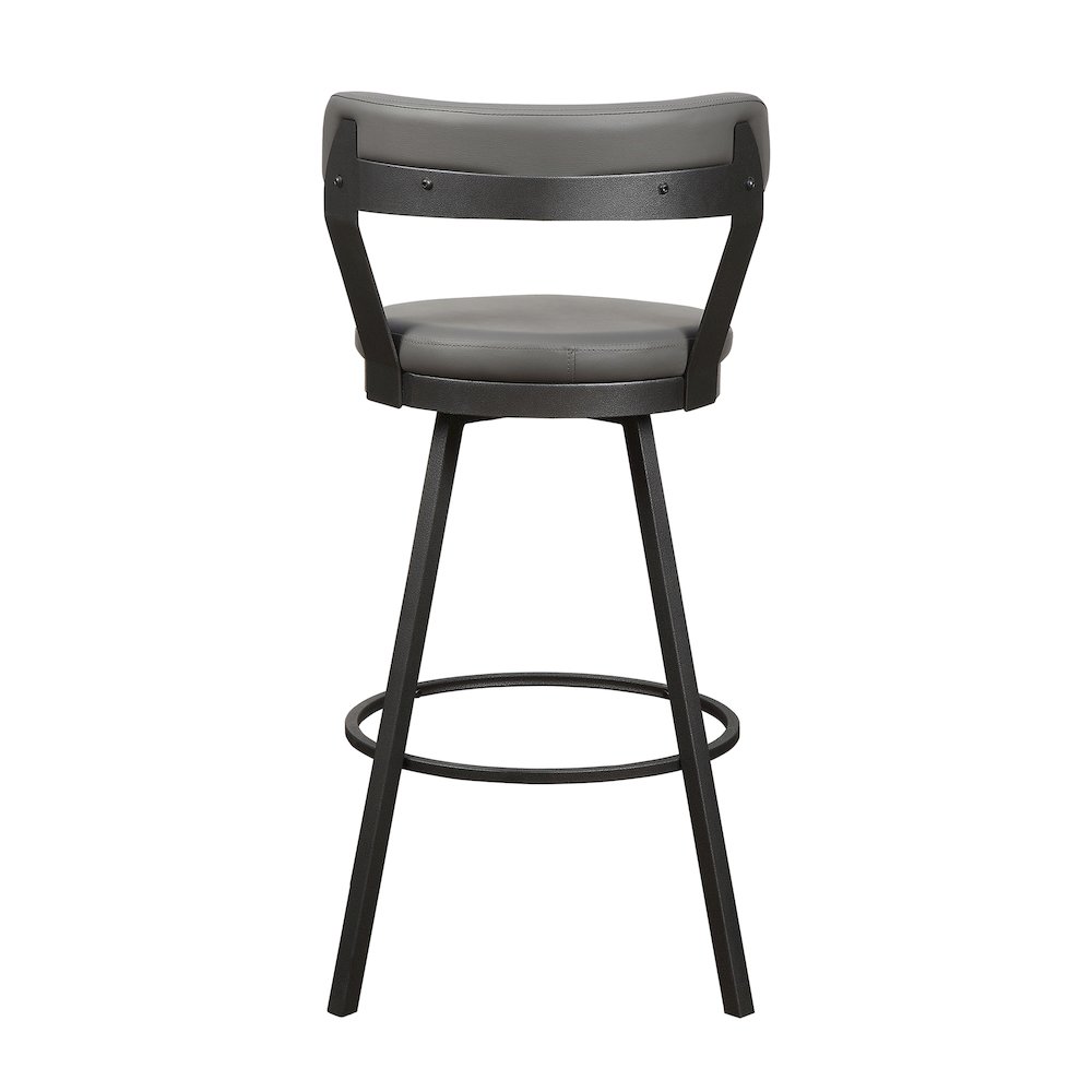 Appert Metal Swivel Pub Height Chair,  set of 2 in Gray. Picture 3