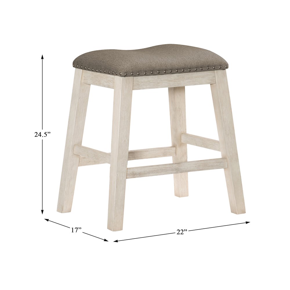 Timbre Textured Counter Height Stool, set of 2 in Brown. Picture 4