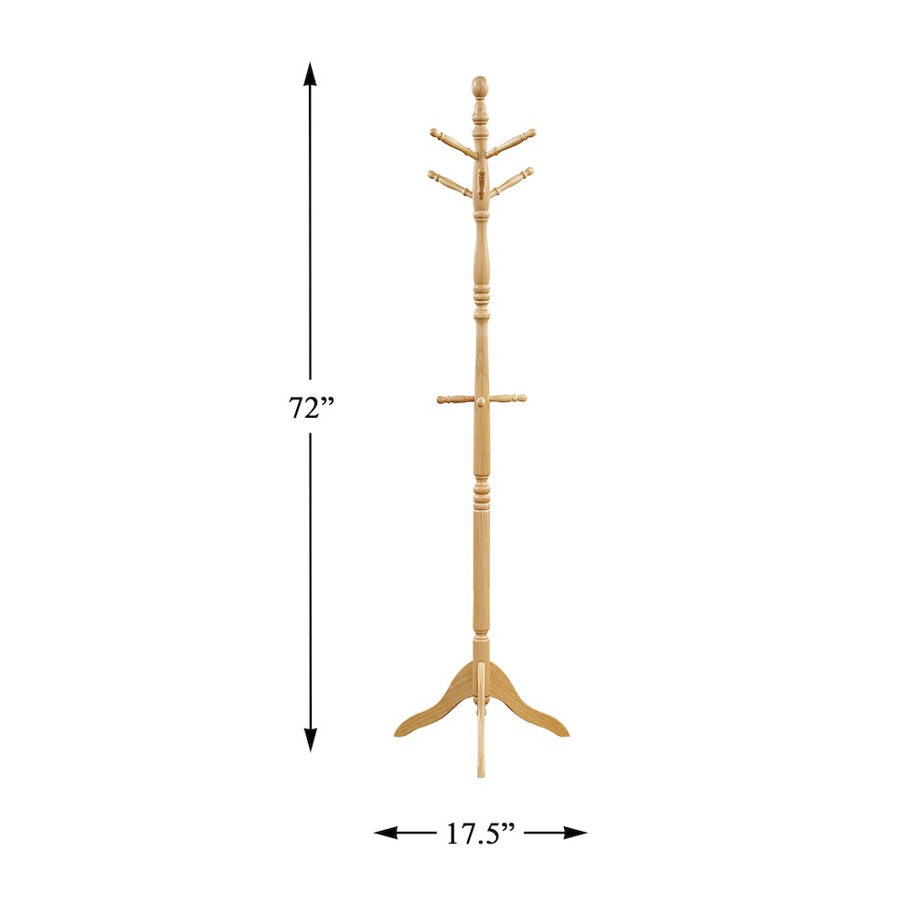 Manny Rubberwood Coat Rack in Natural. Picture 4