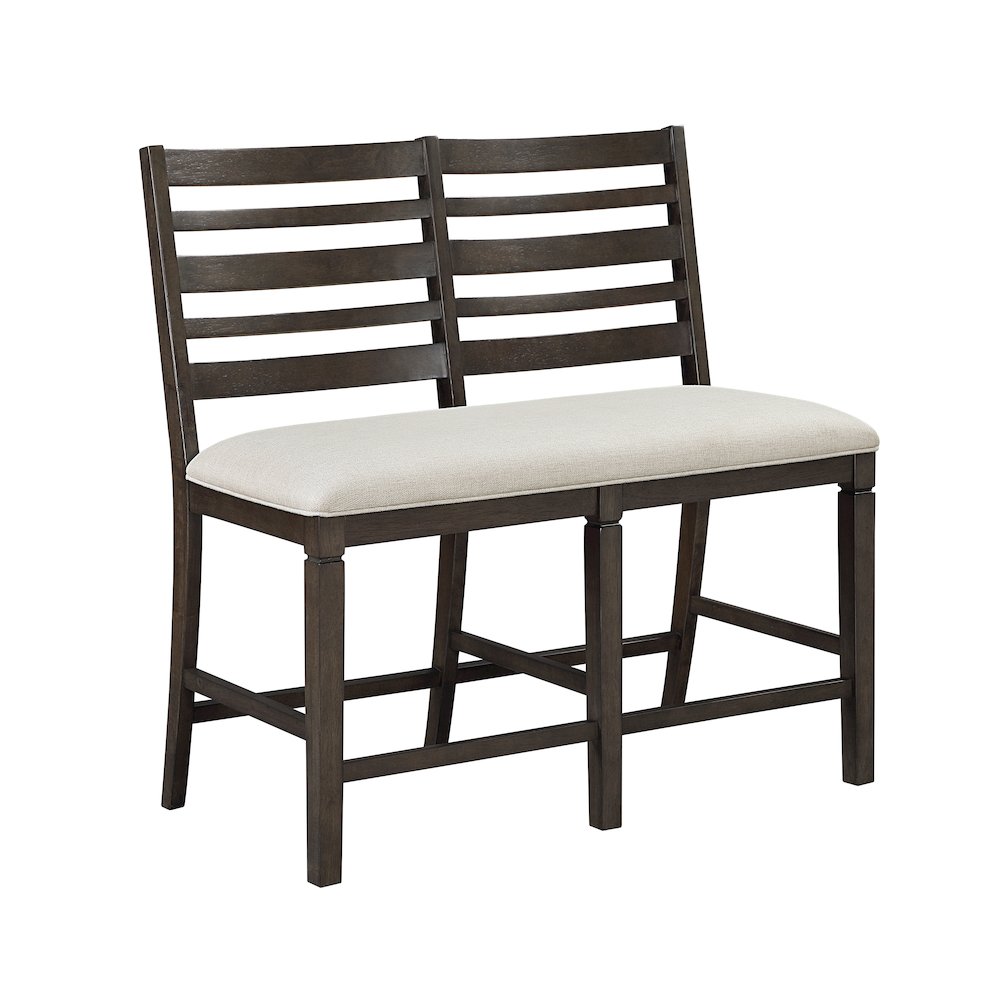 Victoria Asian Hardwood Counter Height Bench in Dark Espresso. Picture 1