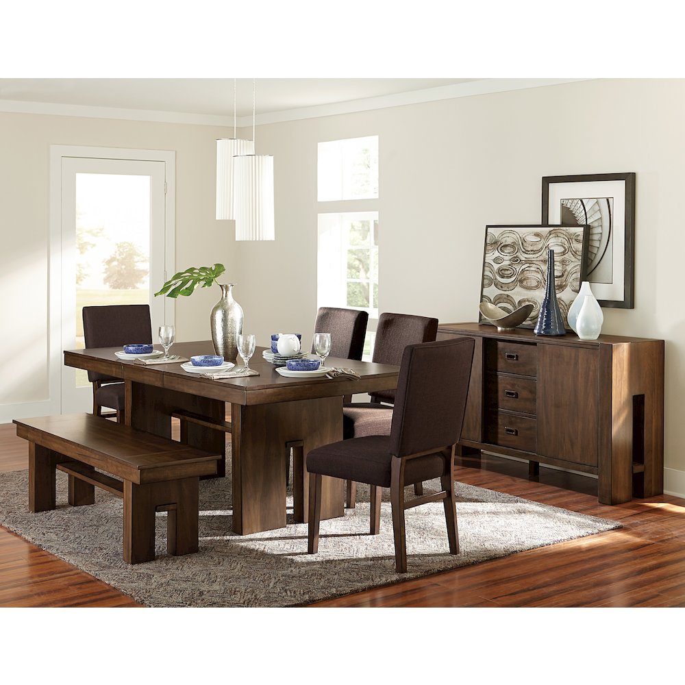 Sedley Fabric Dining Room Chair, Set of 2 in Chocolate. Picture 2