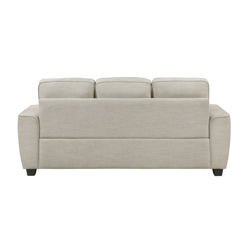 Zander Chenille 3pc Set: Sofa, Love, Chair in Taupe. Picture 3