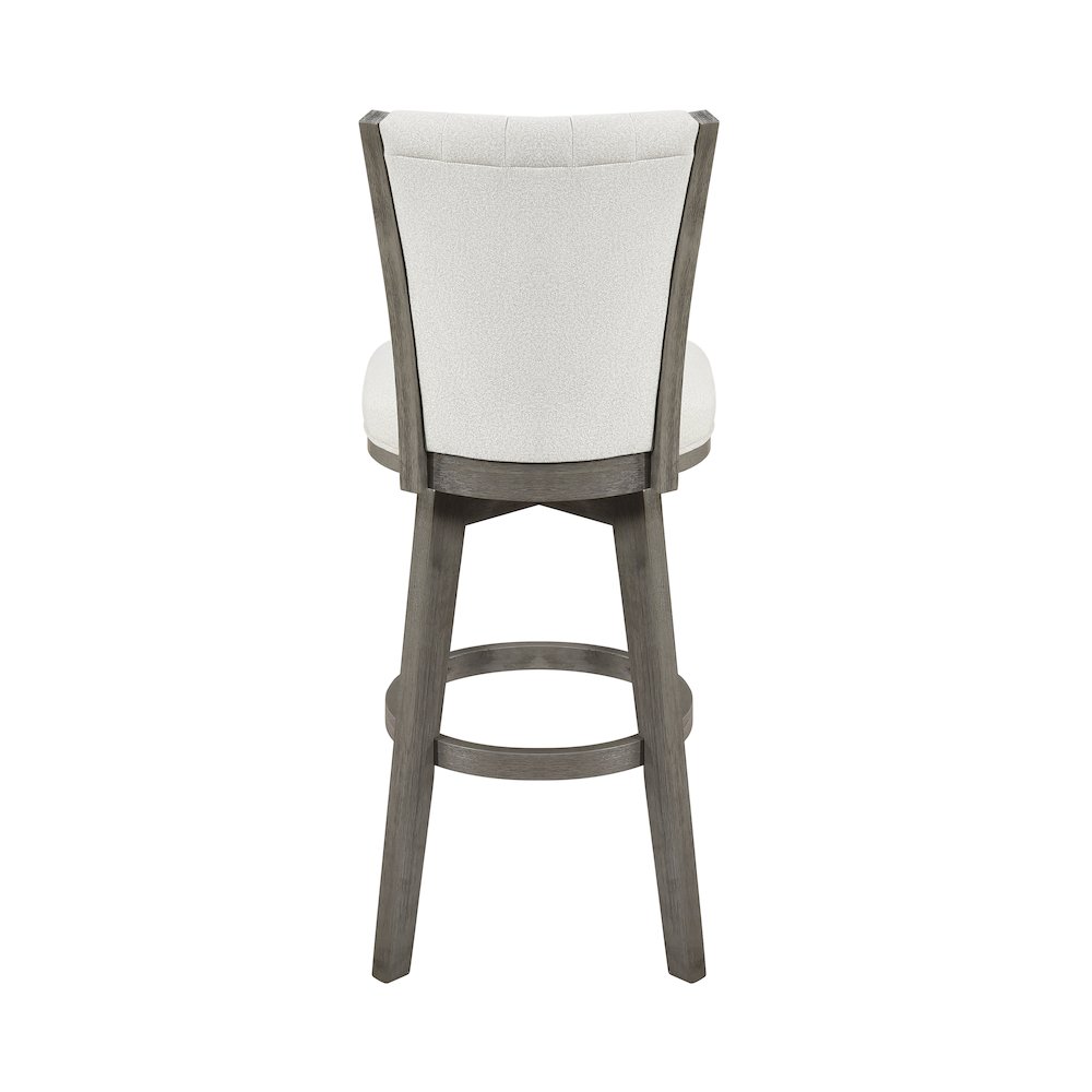 Corvallis Velvet Pub Height Swivel Stool, Set of 2 in Beige. Picture 3