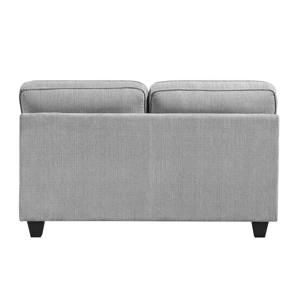 Bennett Chenille 2pc Set: Sofa, Love in Gray. Picture 3