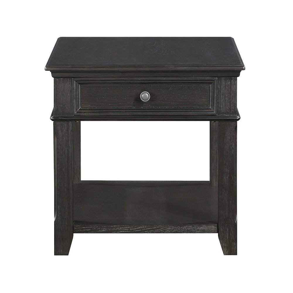 Muriel Pine End Table in Charcoal. Picture 5