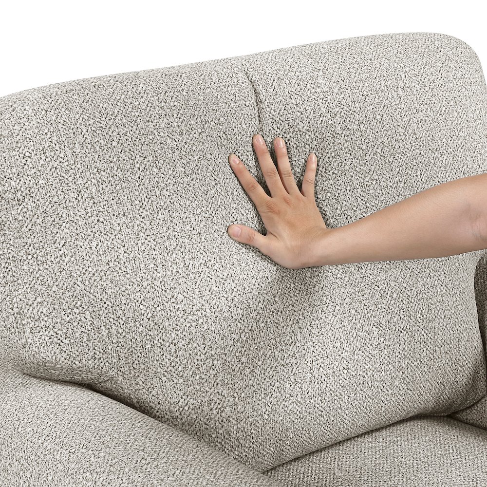 Lemond Chenille Love Seat in Gray. Picture 8