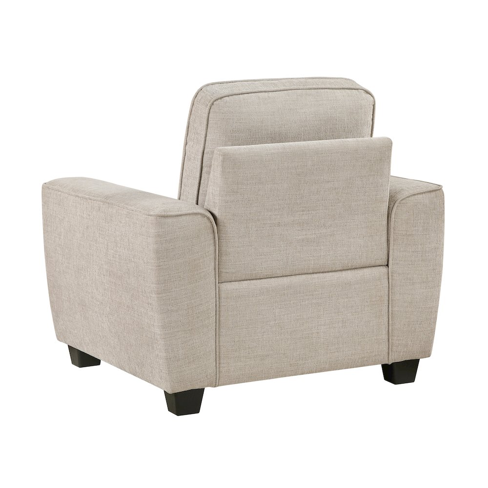 Zander Chenille Chair in Taupe. Picture 4