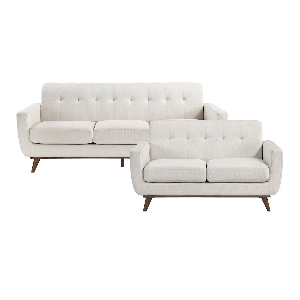 Martina Textured 2pc Set: Sofa, Love in Beige. Picture 3