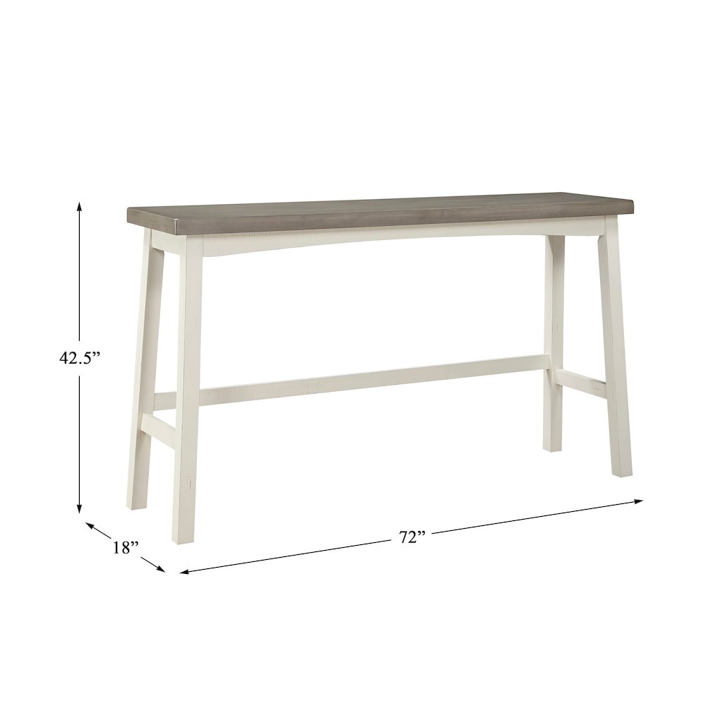 Caspian Solid Wood Pub Height Set (set of 4) in White and Coffee. Picture 4