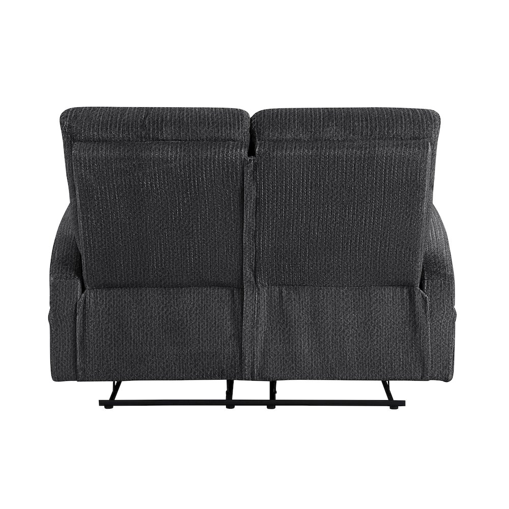 Allen Microfiber 2pc Set: Sofa, Love in Dark Gray. Picture 3