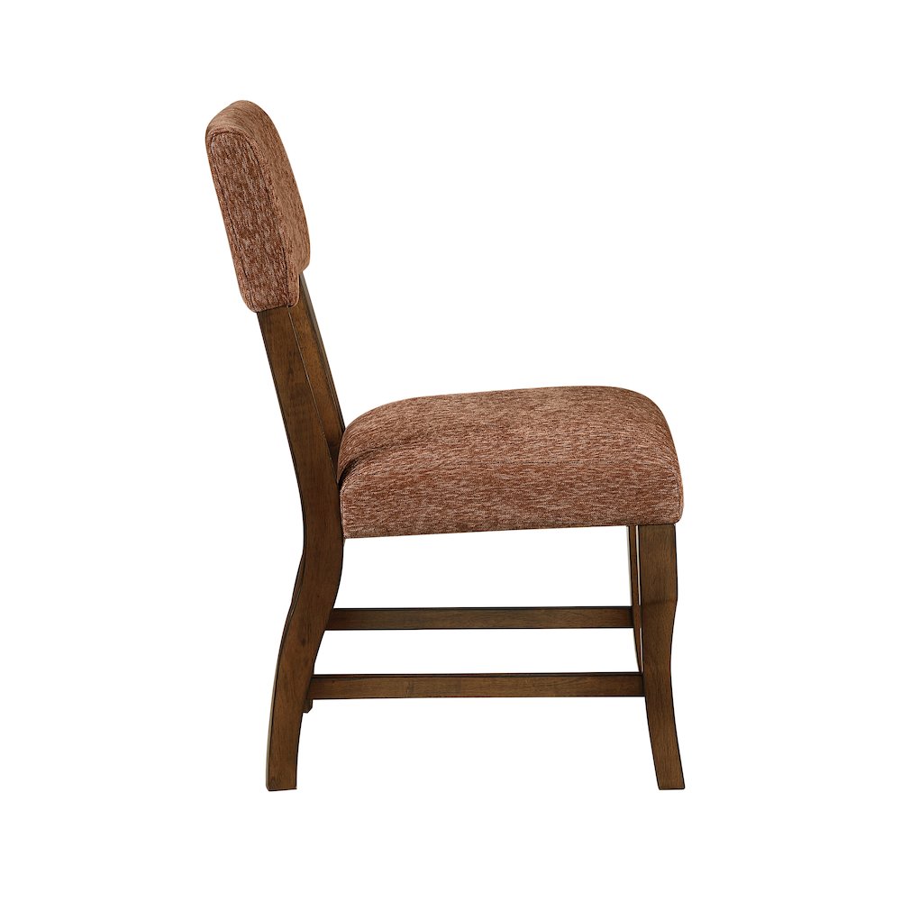 Aiden Chenille Side Chair in Rust. Picture 6