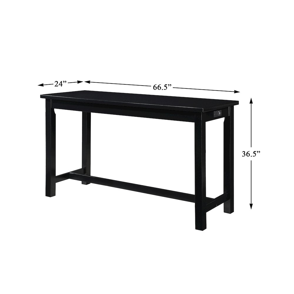 Connected Velvet Counter Height Set (Set of 4) in Black Finish. Picture 3