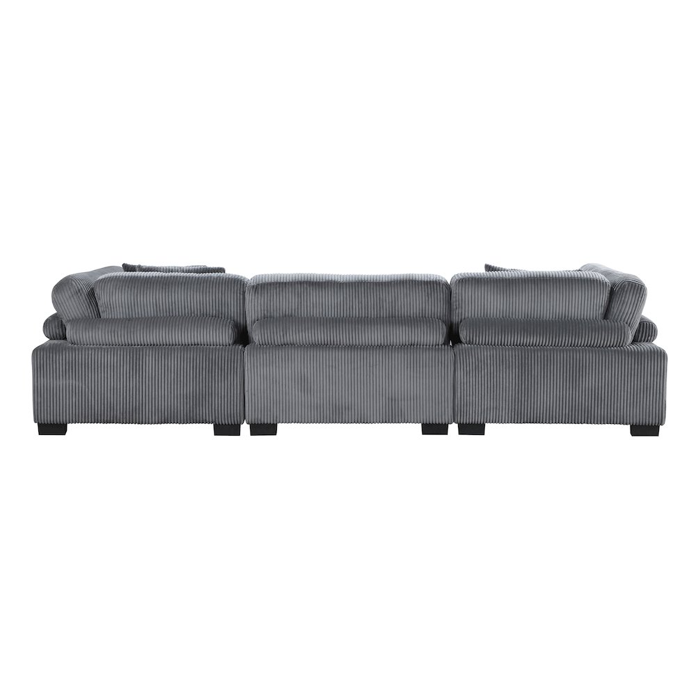 Traverse Corduroy Sofa in Gray. Picture 3