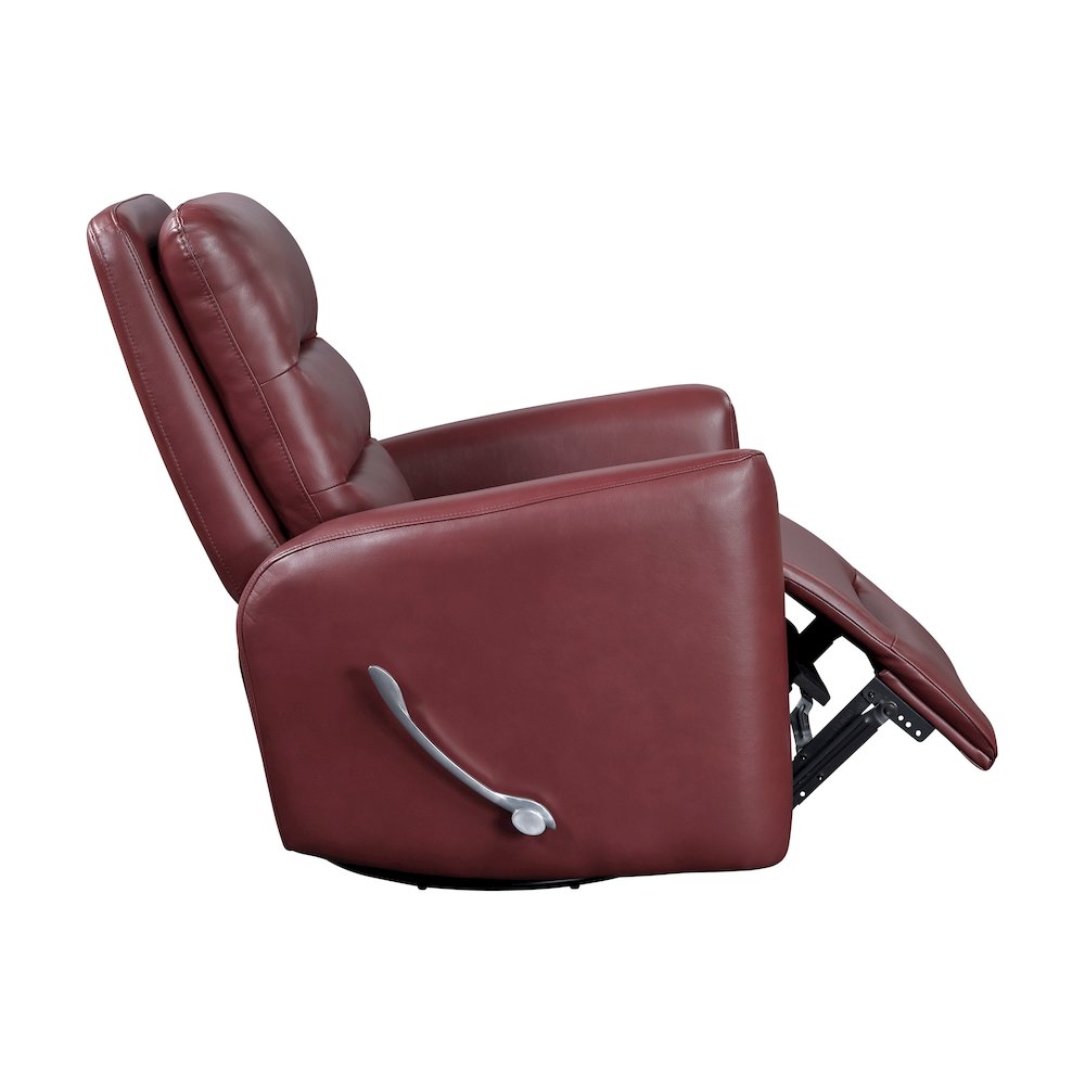 Dimitri Faux Leather Swivel Glider Reclining Chair in Red. Picture 10
