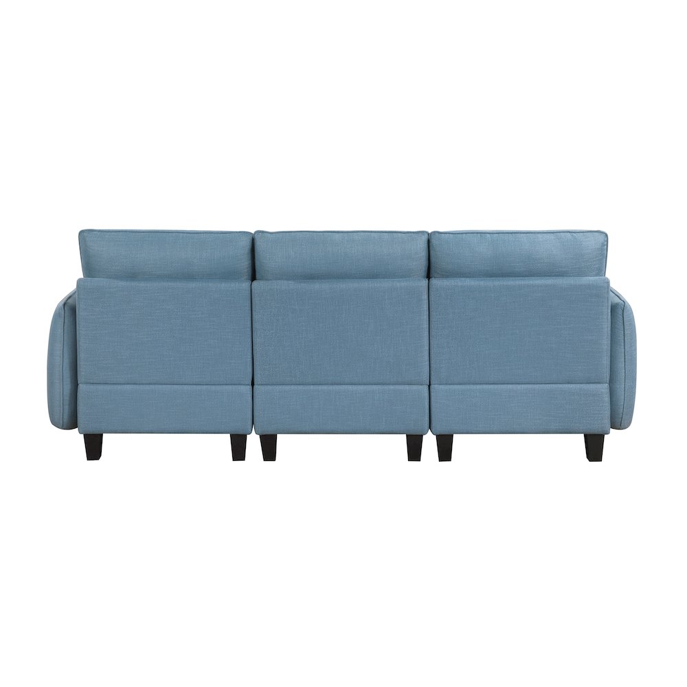 Garren Textured Sofa in Blue. Picture 3