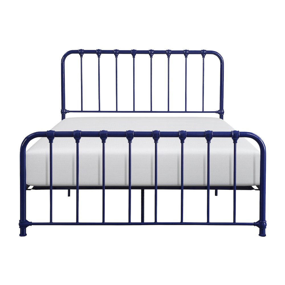Bethany Metal Full Metal Platform Bed in Blue. Picture 3