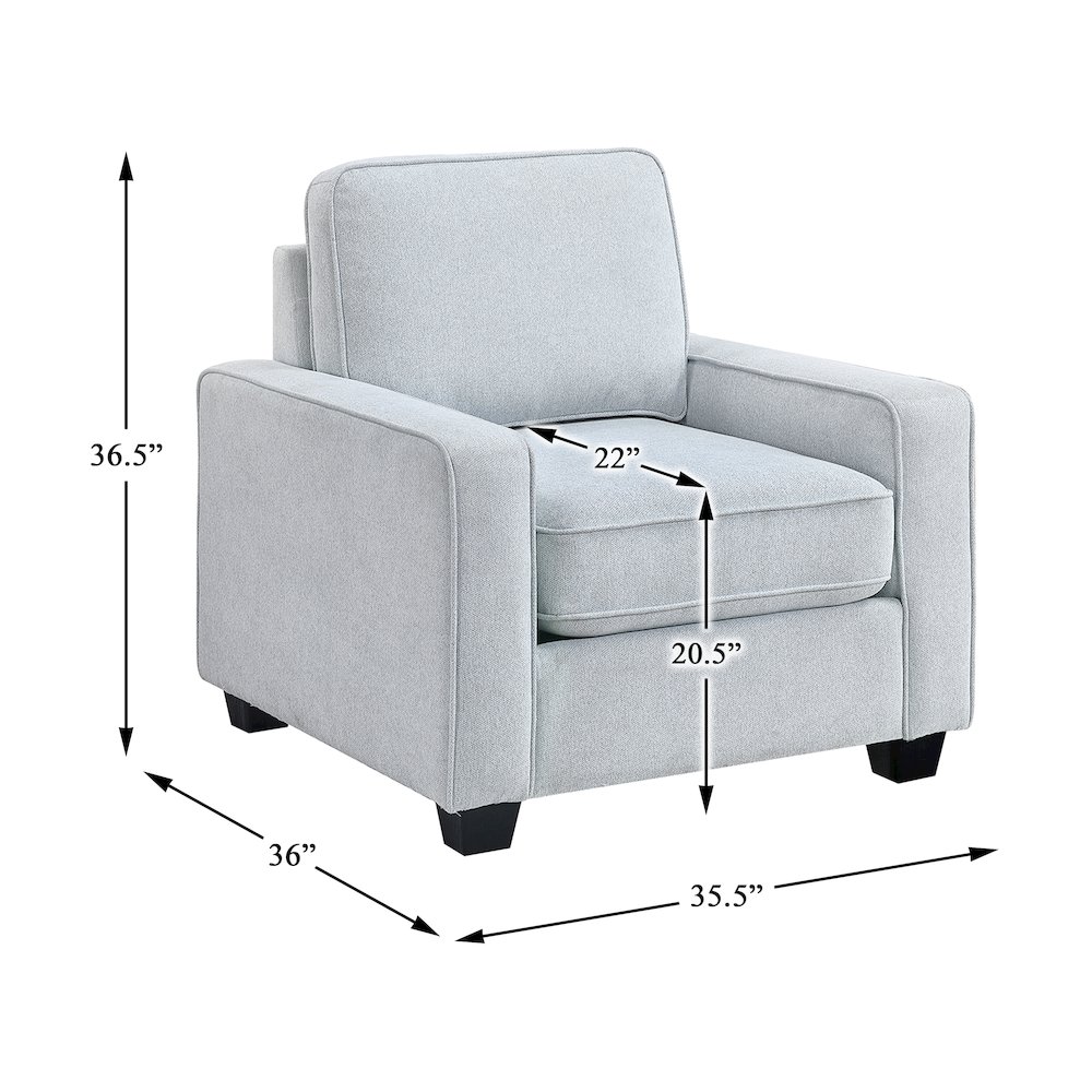 Gael Textured Chair in Gray. Picture 6