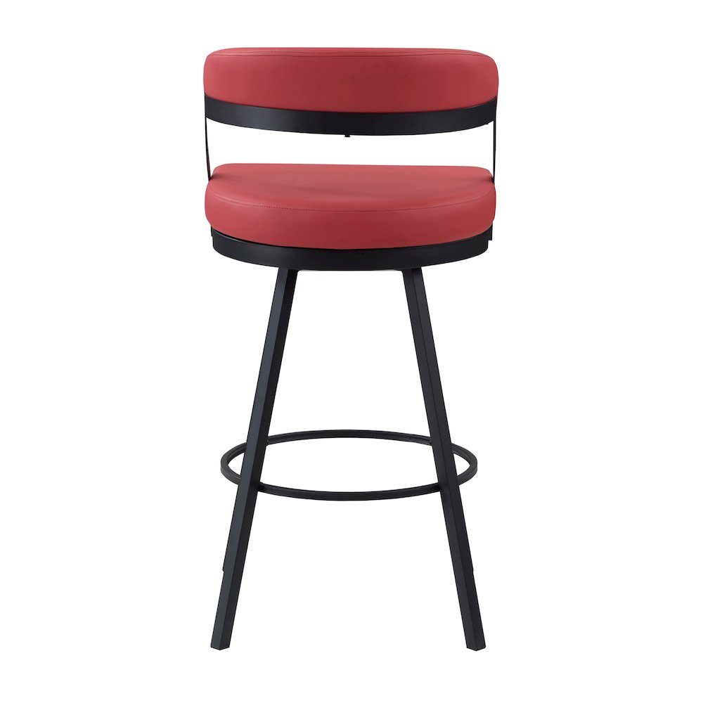 Crowley Faux leather Swivel Pub Height Chair in Red. Picture 3