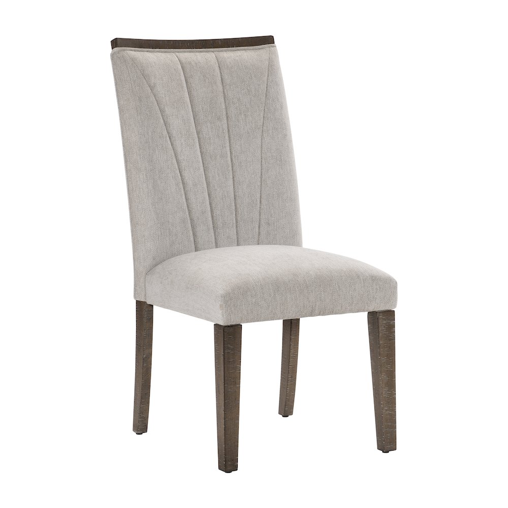 Brookings Textured Dining Room Side Chair, set of 2 in Gray. Picture 1