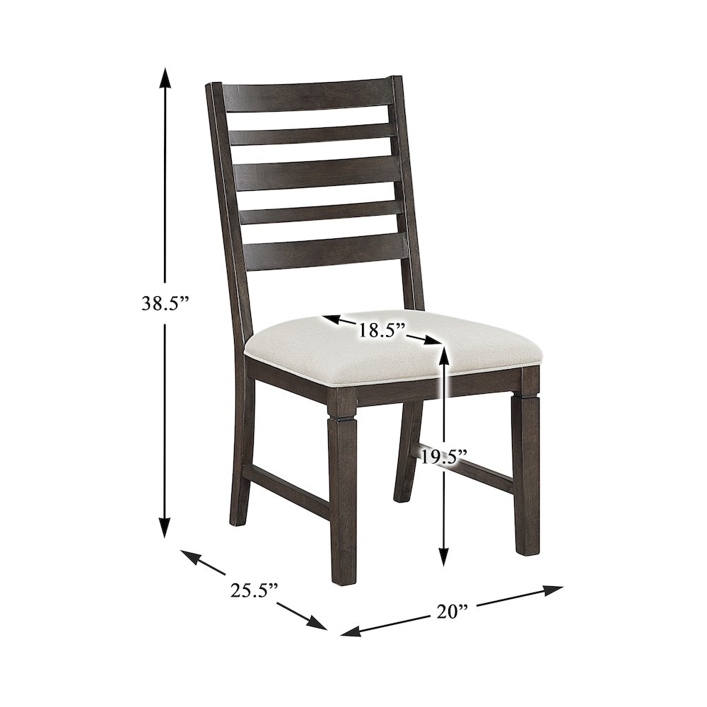 Victoria Asian Hardwood Dining Side Chair, Set of 2 in Dark Espresso. Picture 6