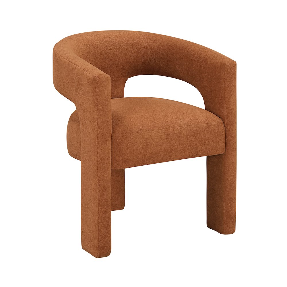 Marais Boucle Dining Chairs, Set of 2 in Orange. Picture 2