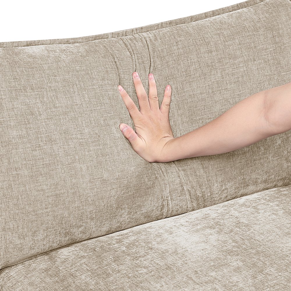Dublin Chenille Sofa in Taupe. Picture 7
