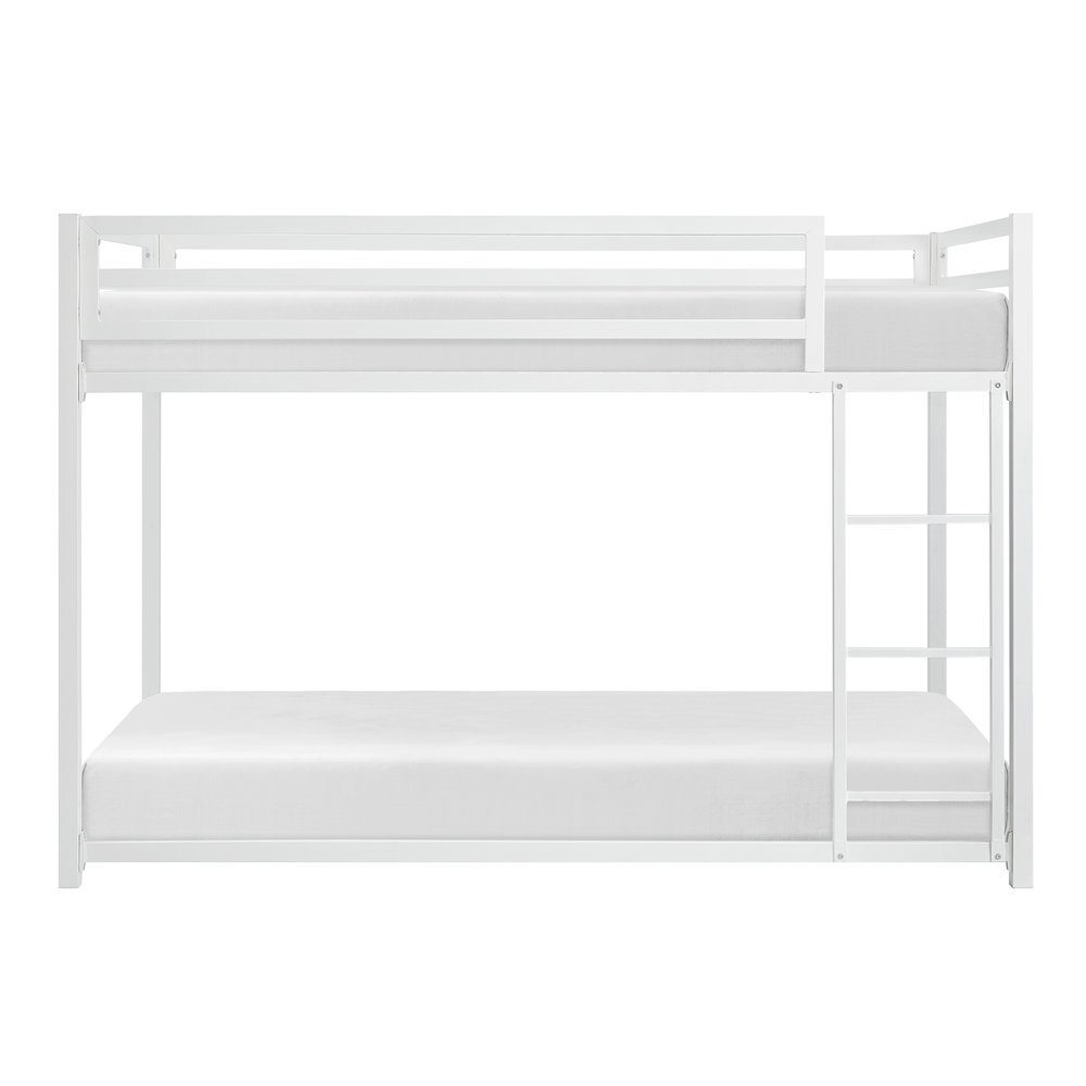 Jovie Metal Twin Over Twin Metal Bunk Bed in White. Picture 4