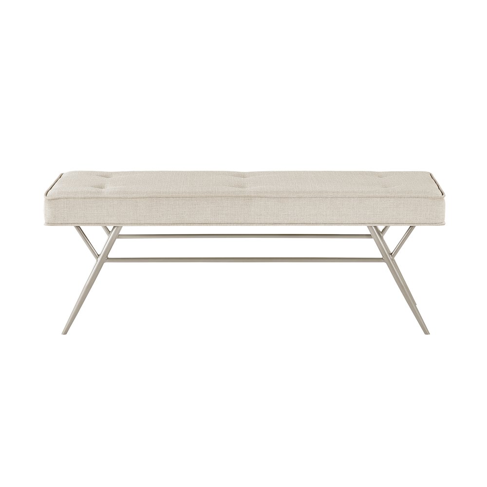 Warren Textured Bench in Beige. Picture 3
