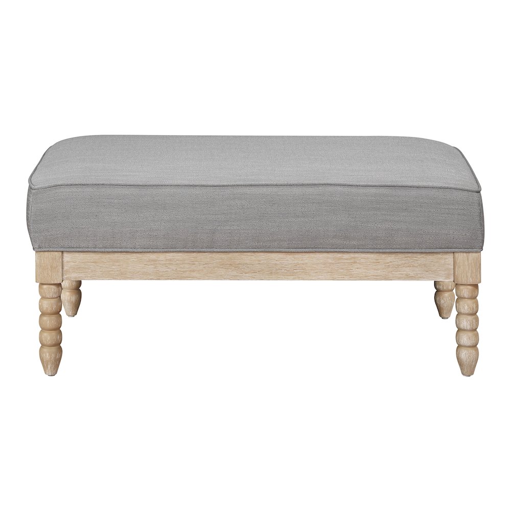 Hampstead Textured Ottoman in Gray. Picture 3