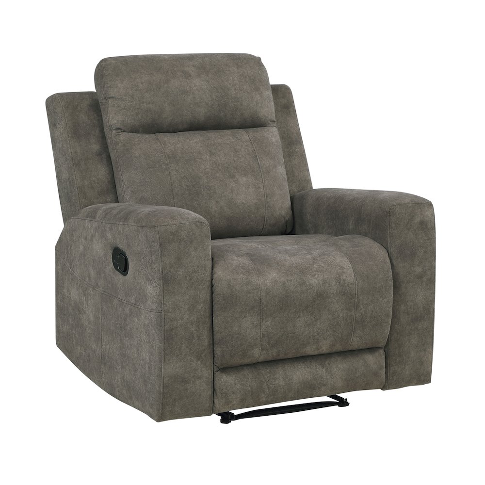 Muncie Microfiber 3pc Set: Sofa, Love, Chair in Brown. Picture 1