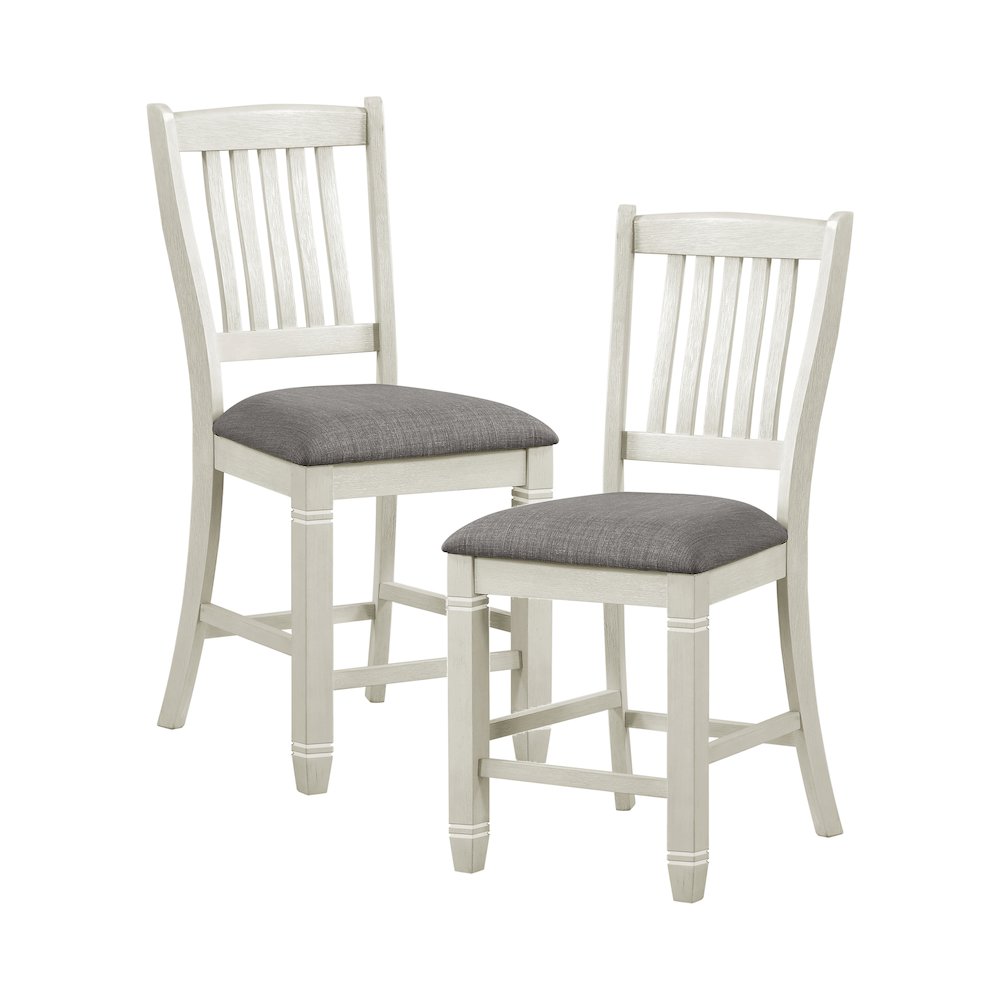 Granby Textured Counter Height Dining Chair, set of 2 in Gray. Picture 5