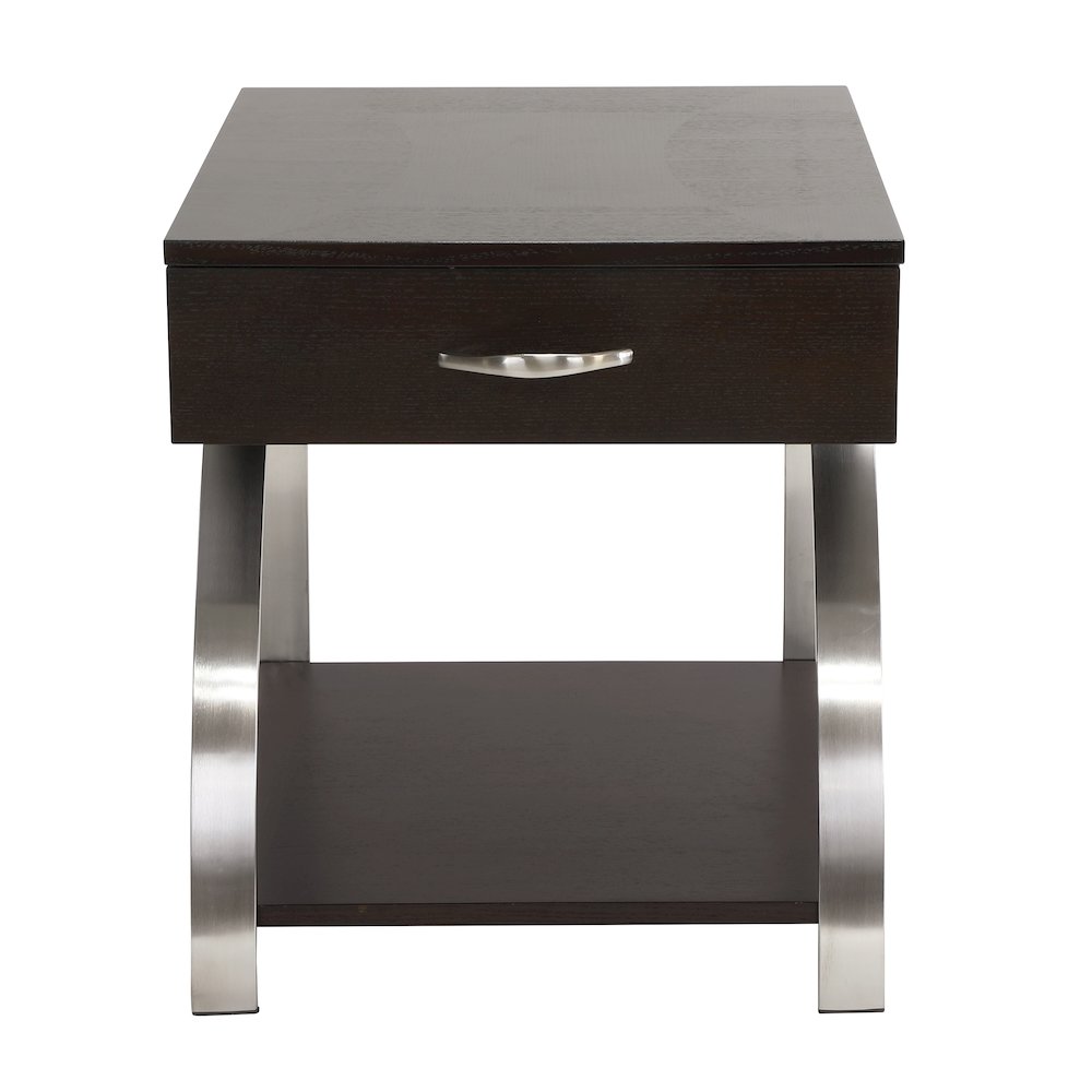 Tioga Engineered Wood End Table with Lift-Top and Storage in Espresso. Picture 5