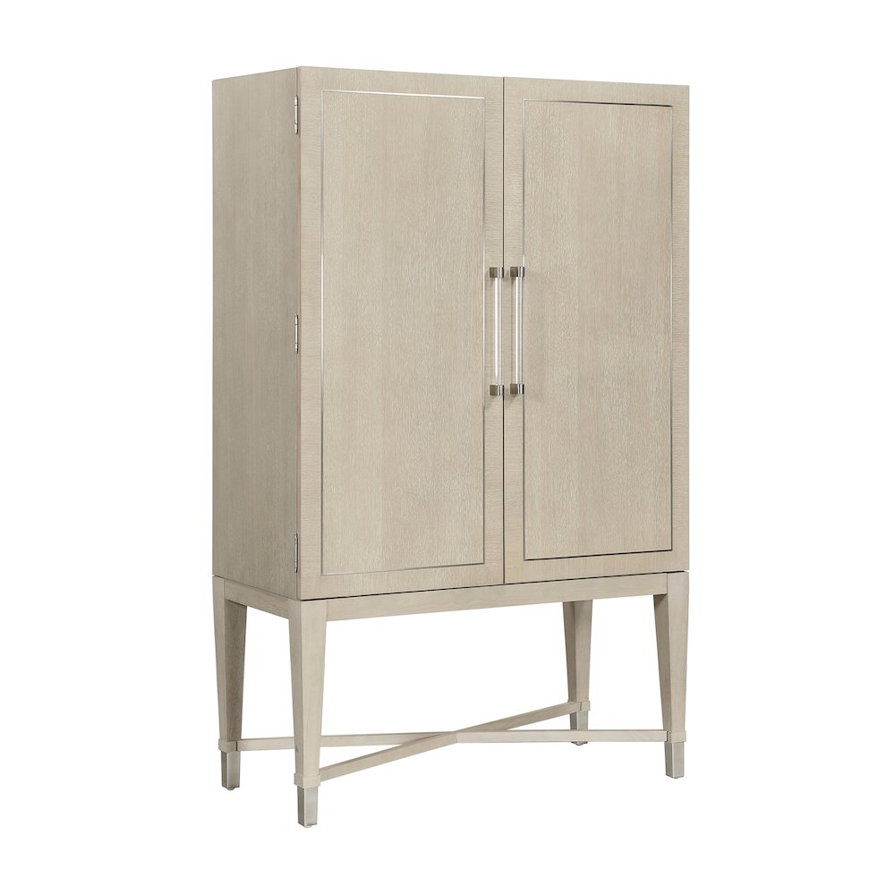 Genoa Oak Veneer Bar Cabinet in Light Oak Finish. Picture 1