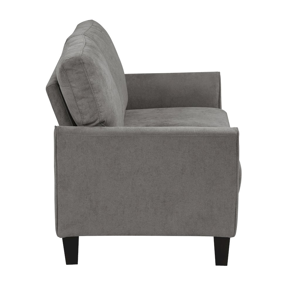 Aliana Textured Love Seat in Chocolate. Picture 7