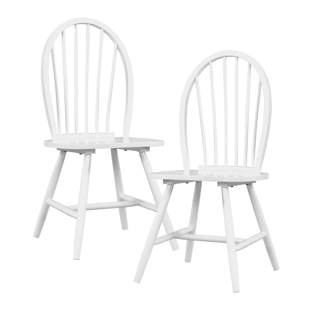 Shelby Wood Dining Room Side Chair, set of 2 in White. Picture 1