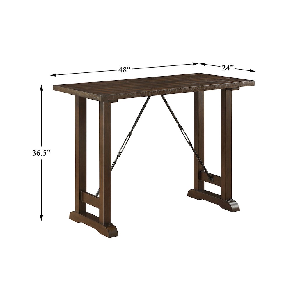 Bracknell Wood Counter Height Set (Set of 3) in Brown Cherry. Picture 3