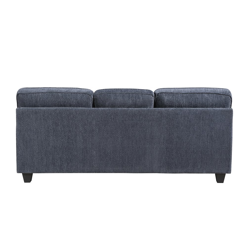 Bennett Chenille 3pc Set: Sofa, Love, Chair in Blue. Picture 3