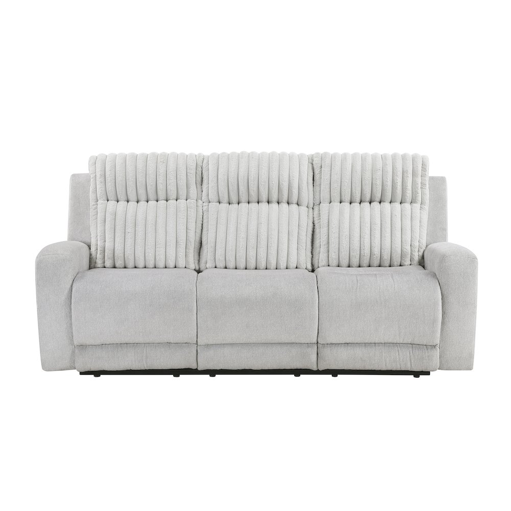 Benton Corduroy 3pc Set: Sofa, Love, Chair in Light Gray. Picture 4