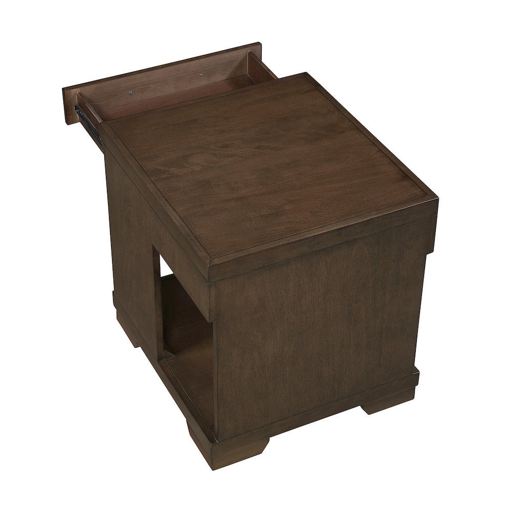 Duncan Asian Hardwood End Table in Espresso. Picture 3