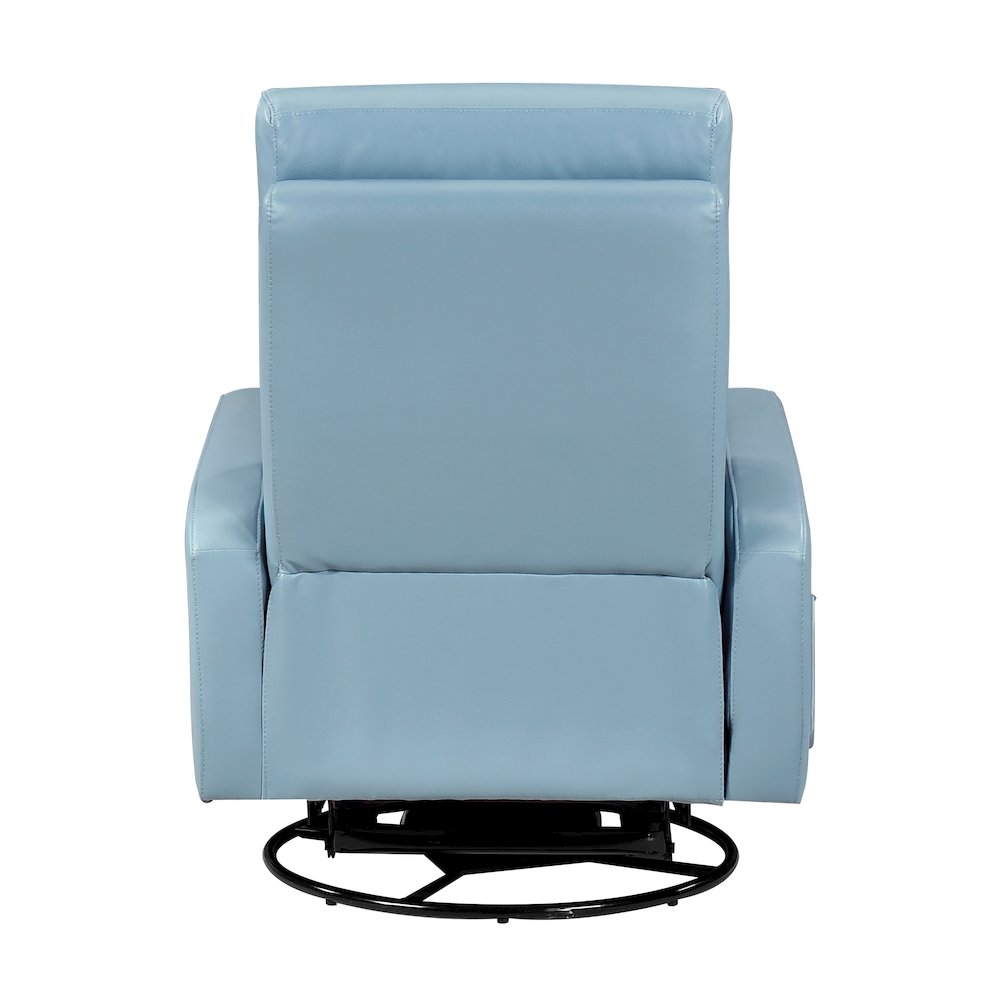 Sorrento Leather Swivel Glider Reclining Chair in Mocha. Picture 3