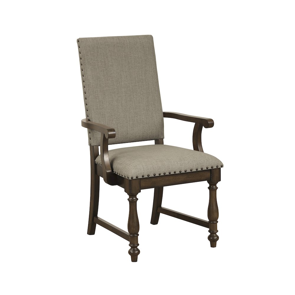 Stonington Textured Dining Arm Chair, Set of 2 in Beige. Picture 1