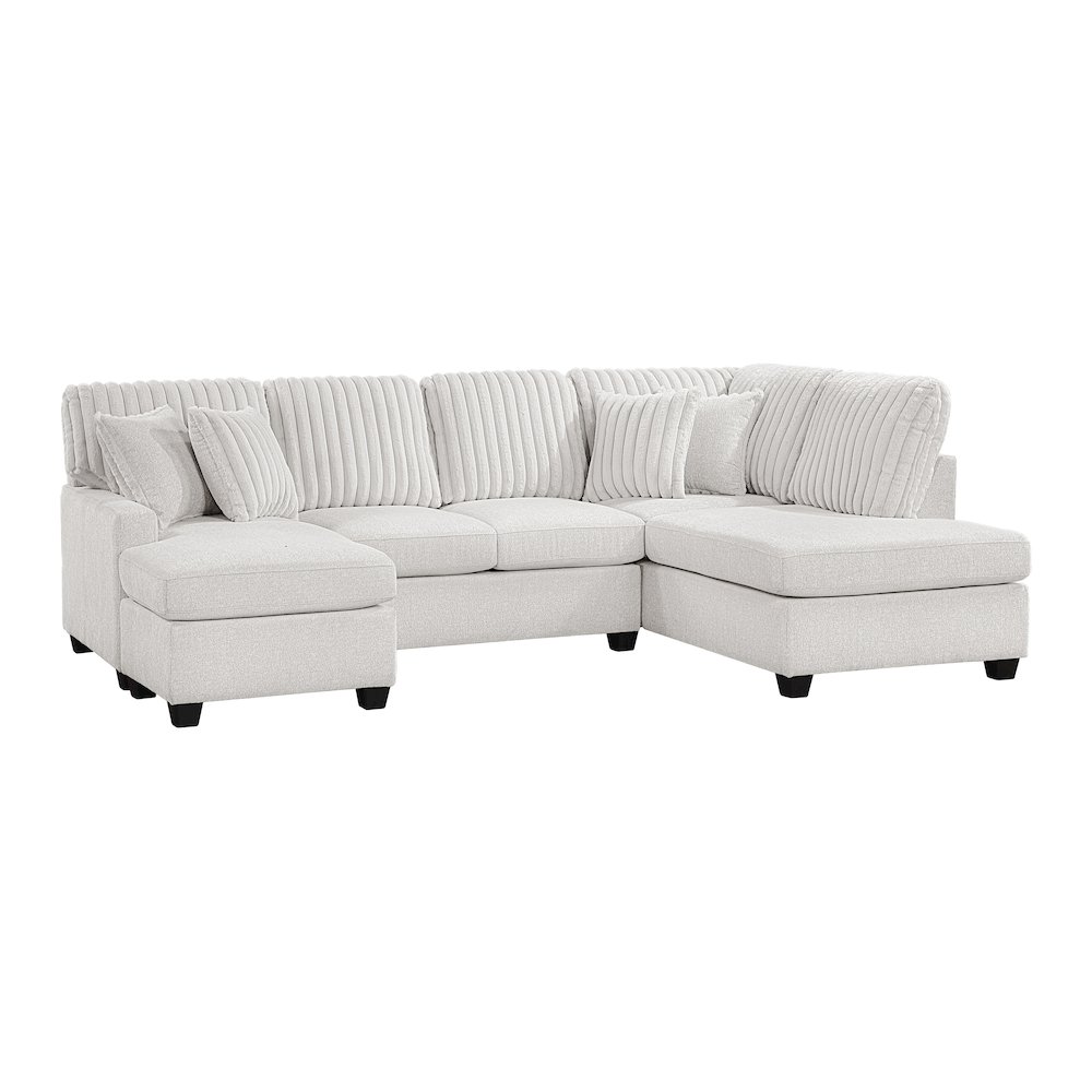 Lawson Cheniille, Corduroy 2-Piece Sectional with Left Chaise in Taupe. Picture 1