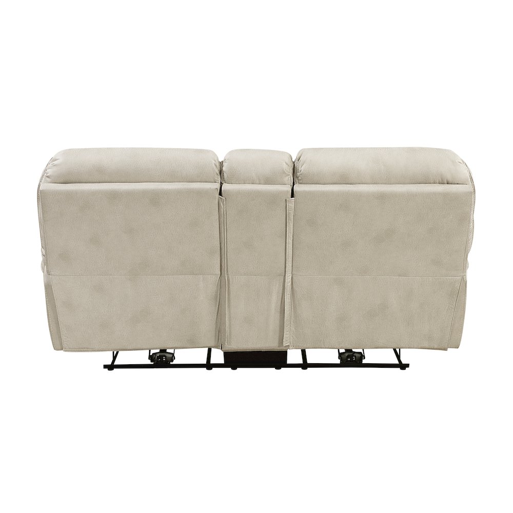Proctor Microfiber Pwr Dbl Reclining L. Seat with Center Console in Sand. Picture 3