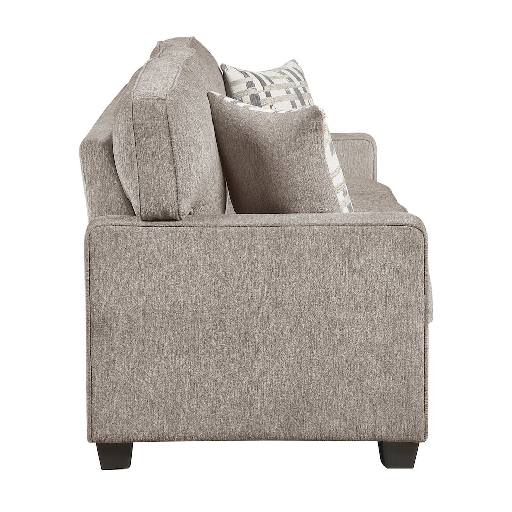 Frances Chenille Sofa in Taupe. Picture 6
