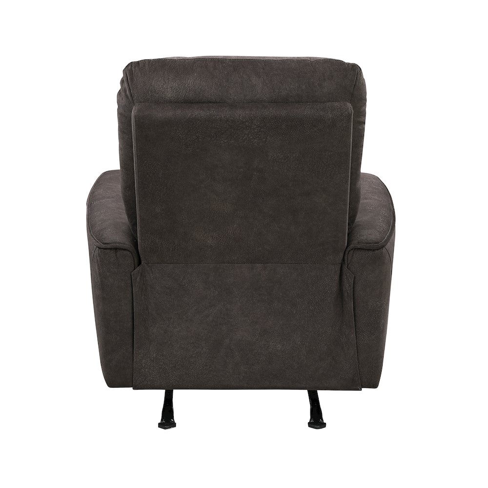 Ouray Microfiber Rocker Reclining Chair in Chocolate. Picture 2