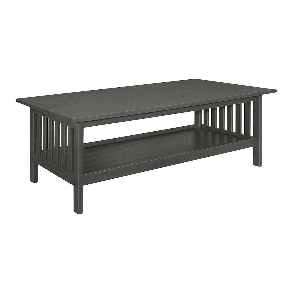 Lewiston Asian Hardwood 3-Piece Occasional Tables in Antique Gray. Picture 1