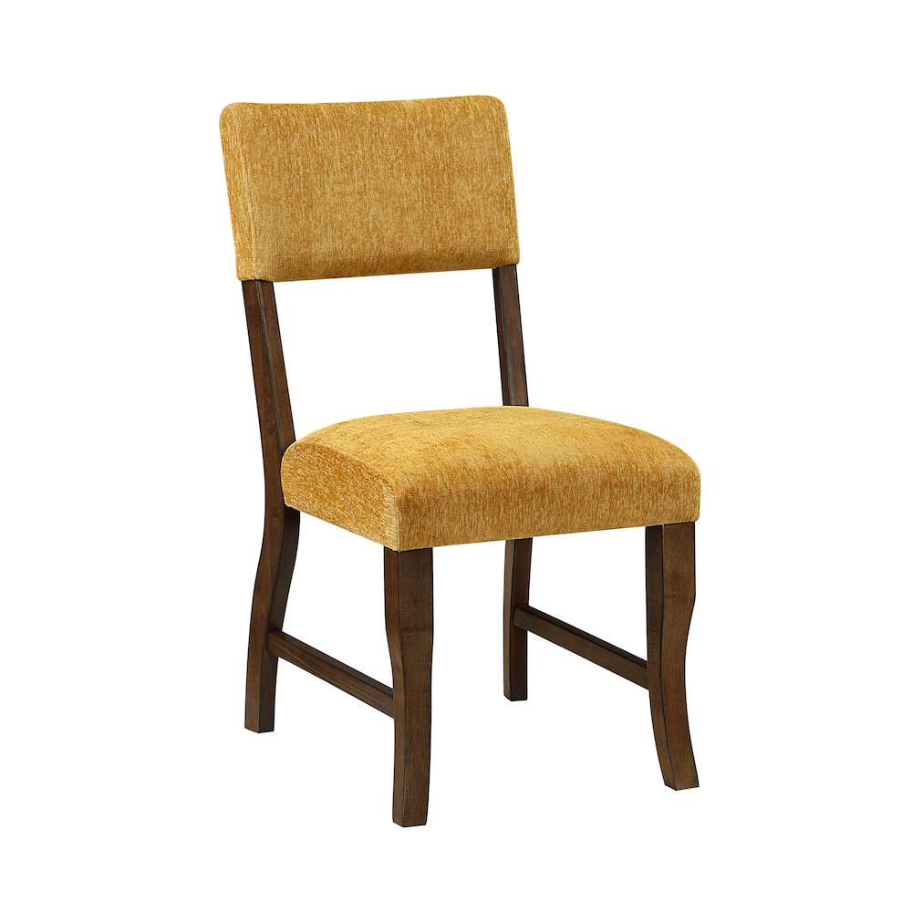 Aiden Chenille Side Chair in Mustard. Picture 1