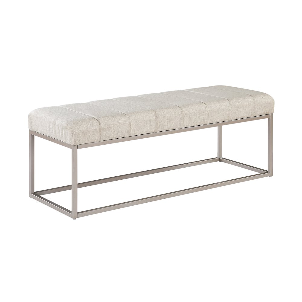 Wendell Textured Bench in Beige. Picture 1