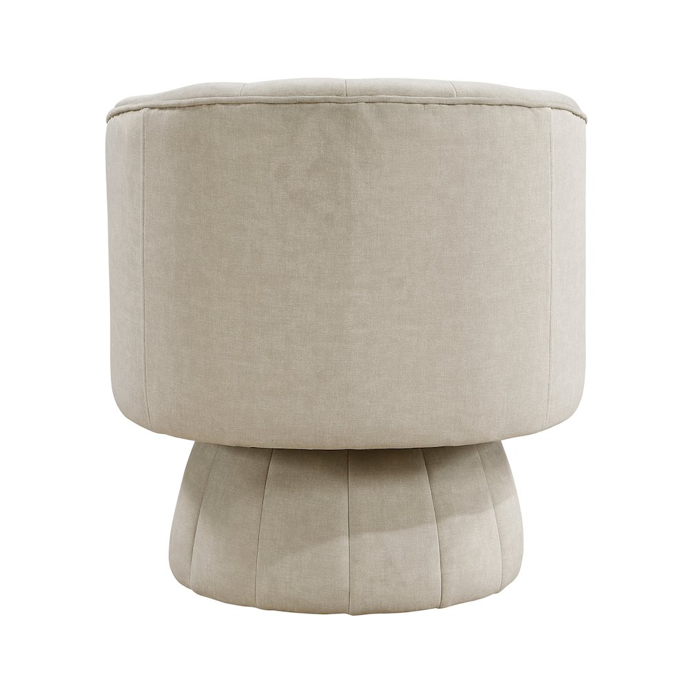 Lonita Velvet Swivel Chair in Taupe. Picture 3