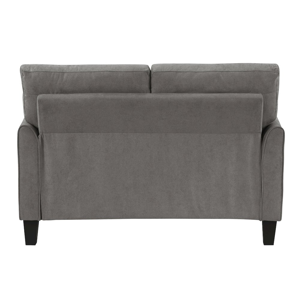 Aliana Textured Love Seat in Chocolate. Picture 4